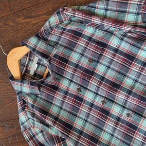 OUTERKNOWN I NWT Plaid Organic Cotton Flannel Rambler Button Front Shirt, S
